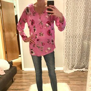 BoHo pink tassel top